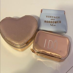 3 CUTE LITTLE BRIDAL ZIPPER POUCHES BRAND NEW!